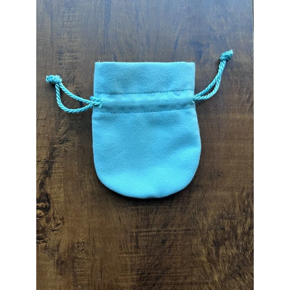 Tiffany & Co. Blue Split Drawstring Velvet Dust Bag Jewelry Storage 2.75” X 3.5